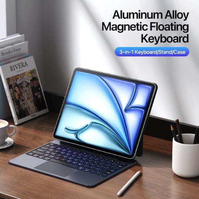 Dux Ducis - iPad Air 13 (2025/2024) / iPad Pro 12.9 (2022/2021/2020/2018) Tastatur Hülle - Keyboard Case - MK Pro Series - schwarz