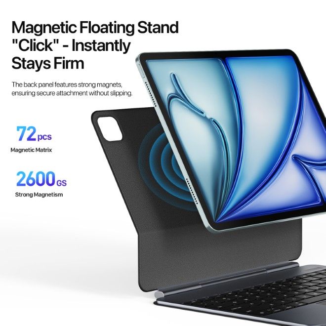 Dux Ducis - iPad Air 13 (2025/2024) / iPad Pro 12.9 (2022/2021/2020/2018) Tastatur Hülle - Keyboard Case - MK Pro Series - schwarz