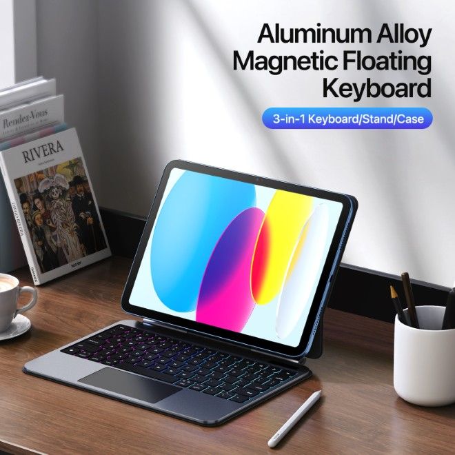 Dux Ducis - iPad 2025 (11. Gen) / iPad 2022 (10. Gen) Tastatur Hülle - Keyboard Case - MK Pro Series - schwarz