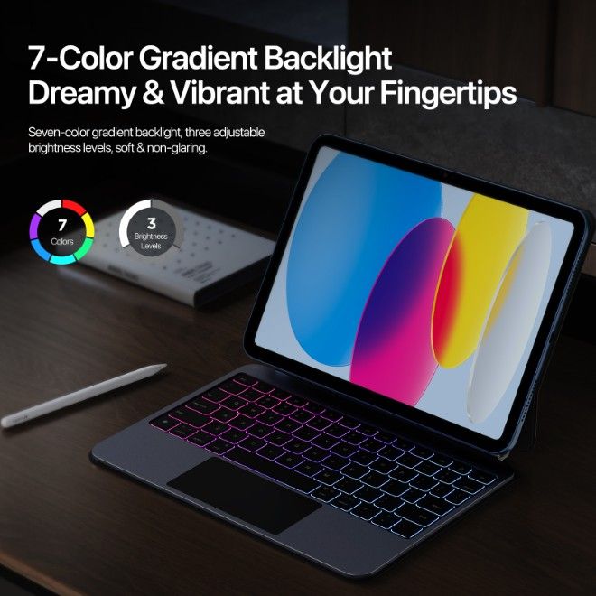 Dux Ducis - iPad 2025 (11. Gen) / iPad 2022 (10. Gen) Tastatur Hülle - Keyboard Case - MK Pro Series - schwarz