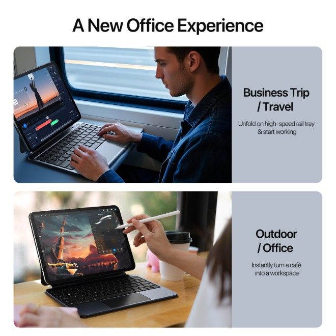 Dux Ducis - iPad Pro 11 (2024) Tastatur Hülle - Keyboard Case - MK Pro Series - schwarz