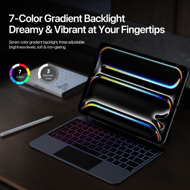 Dux Ducis - iPad Pro 11 (2024) Tastatur Hülle - Keyboard Case - MK Pro Series - schwarz