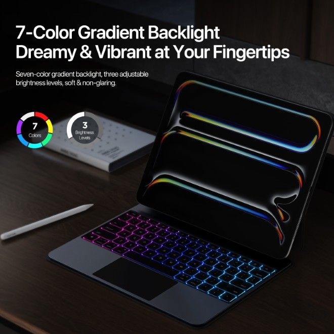 Dux Ducis - iPad Pro 13 (2024) Tastatur Hülle - Keyboard Case - MK Pro Series - schwarz