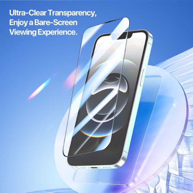 Dux Ducis - iPhone 16e Schutzglas - mit Auto Alignment Kit - Roga Series - schwarz