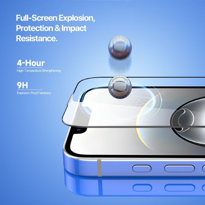 Dux Ducis - iPhone 16e Schutzglas - mit Auto Alignment Kit - Roga Series - schwarz