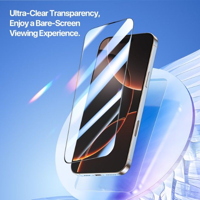 Dux Ducis - iPhone 16 Pro Schutzglas - mit Auto Alignment Kit - Roga Series - schwarz