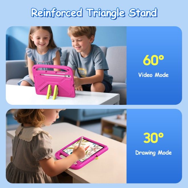 Dux Ducis - Samsung Galaxy Tab S10 FE / S9 / S9 FE / S8 / S7 Hülle - Robustes EVA Case - Puff Series - pink