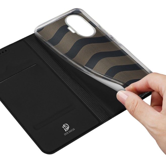 Dux Ducis - XIaomi Poco F7 Hülle - Handy Bookcover - Skin Pro Series - schwarz
