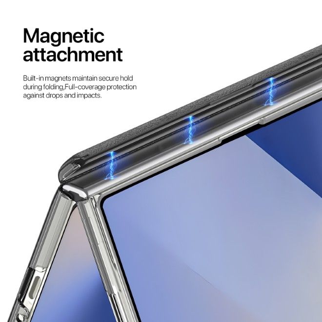 Dux Ducis - Samsung Galaxy Z Fold7 Hülle - Leder Hardcase - Stex Series - schwarz