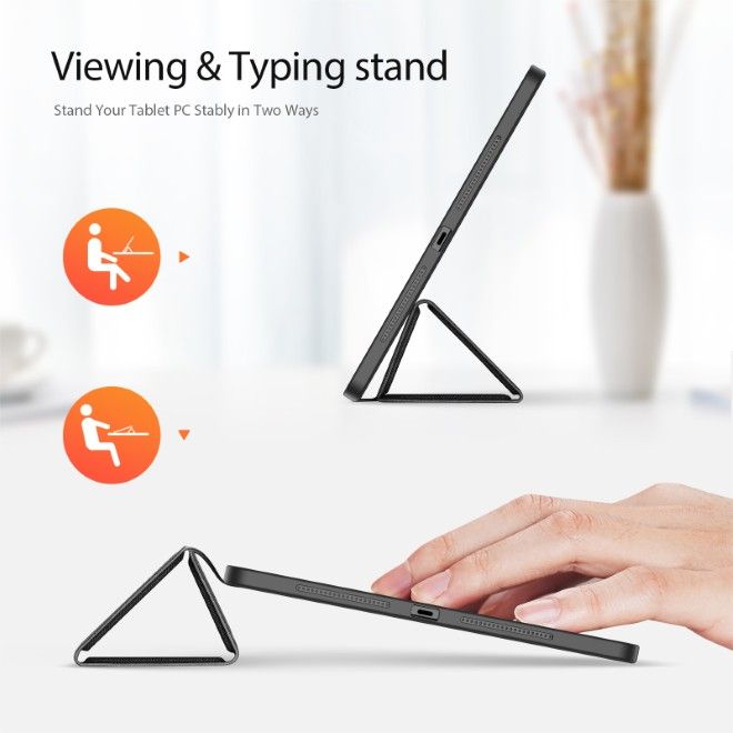 Dux Ducis - Xiaomi Pad 7 Ultra Hülle - Leder Smart Flip Case - Domo Series - schwarz