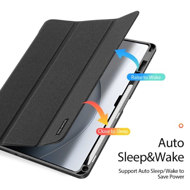 Dux Ducis - Xiaomi Pad 7 Ultra Hülle - Leder Smart Flip Case - Domo Series - schwarz