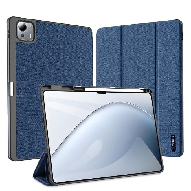 Dux Ducis - Xiaomi Pad 7 Ultra Hülle - Leder Smart Flip Case - Domo Series - blau