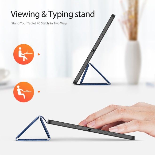 Dux Ducis - Xiaomi Pad 7 Ultra Hülle - Leder Smart Flip Case - Domo Series - blau