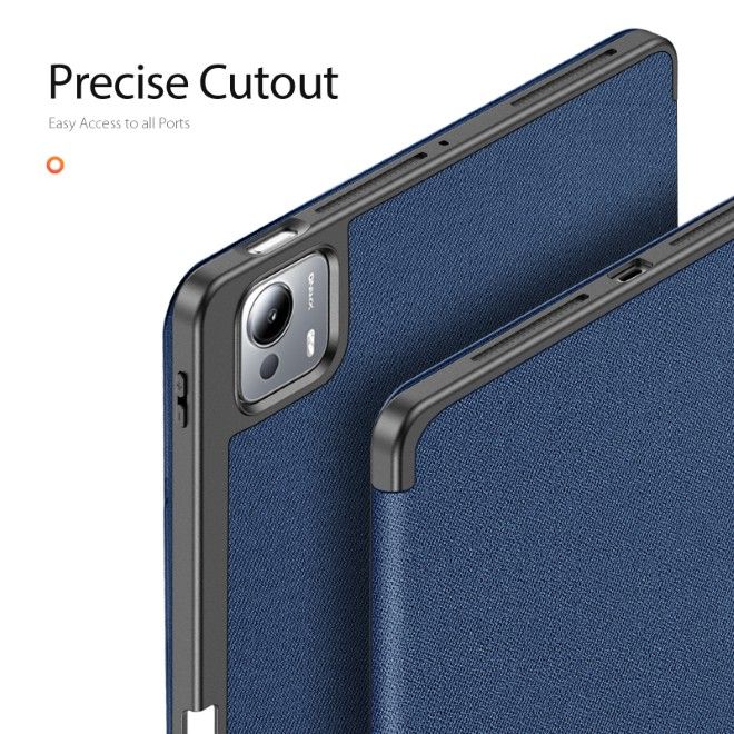 Dux Ducis - Xiaomi Pad 7 Ultra Hülle - Leder Smart Flip Case - Domo Series - blau