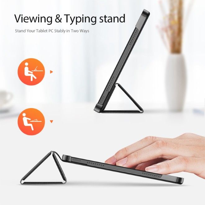 Dux Ducis - Xiaomi Redmi Pad 2 Hülle - Leder Smart Flip Case - Domo Series - schwarz