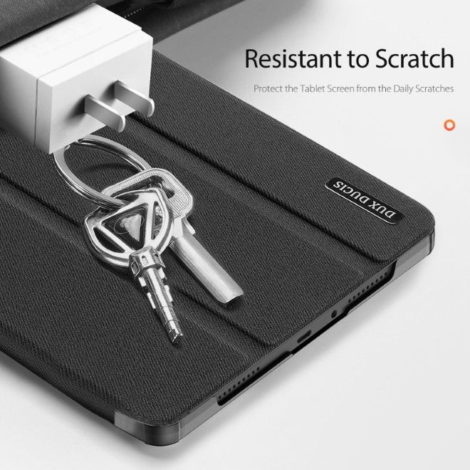 Dux Ducis - Xiaomi Redmi Pad 2 Hülle - Leder Smart Flip Case - Domo Series - schwarz