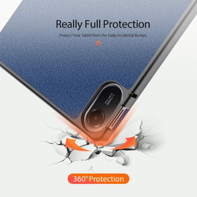 Dux Ducis - Xiaomi Redmi Pad 2 Hülle - Leder Smart Flip Case - Domo Series - blau