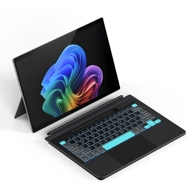 Dux Ducis - Microsoft Surface 11 / 10 / 9 / 8 / X Keyboard Tastatur - Englisches Layout - CK Pro Series - Color-Blocked-Keys - schwarz