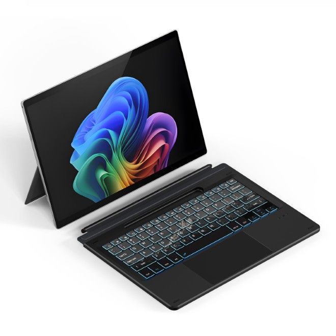 Dux Ducis - Microsoft Surface 11 / 10 / 9 / 8 / X Keyboard Tastatur - Englisches Layout - CK Pro Series - Mountain Landscape Color - schwarz