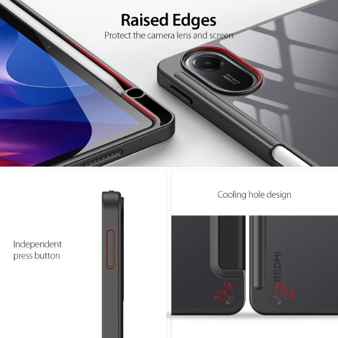 Dux Ducis - Xiaomi Redmi Pad 2 Hülle - Leder Bookcover - Toby Series - schwarz