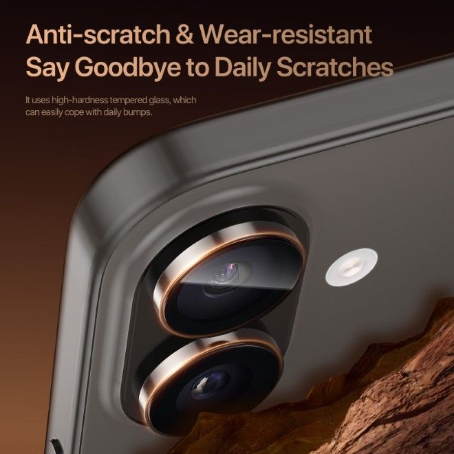 Dux Ducis - iPhone 17 Kamera Schutzglas - HAWK Series - Natural Titanium