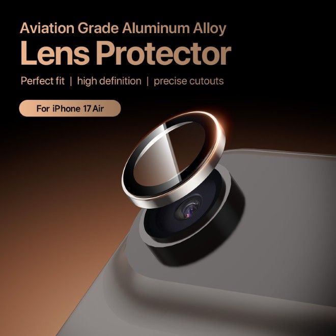 Dux Ducis - iPhone Air Kamera Schutzglas - HAWK Series - Desert Titanium