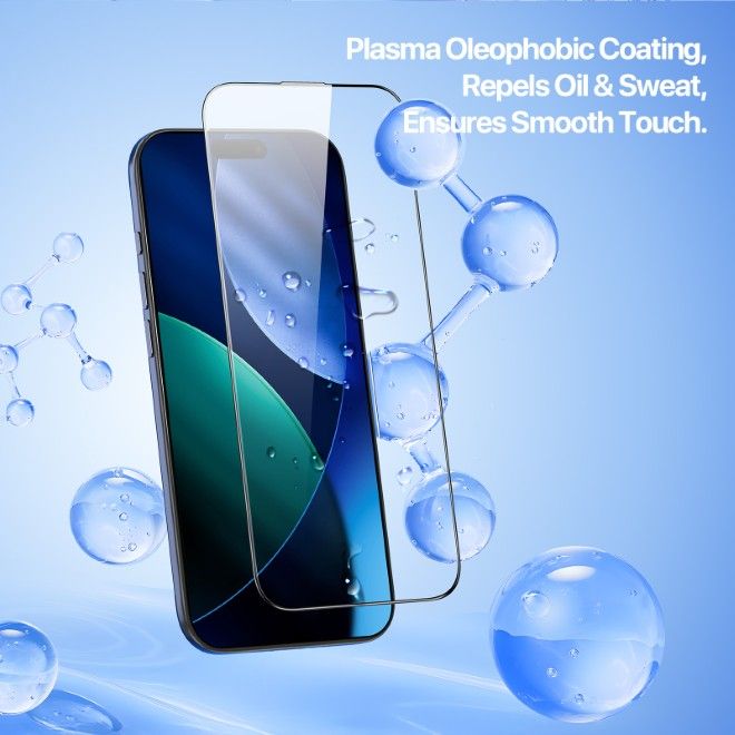 Dux Ducis - iPhone Air Schutzglas - mit Auto Alignment Kit - Roga Series - schwarz