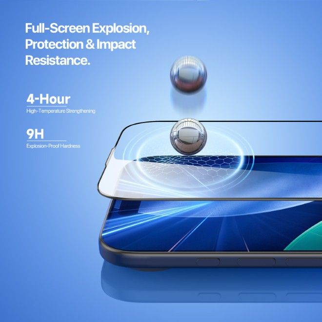 Dux Ducis - iPhone Air Schutzglas - mit Auto Alignment Kit - Roga Series - schwarz