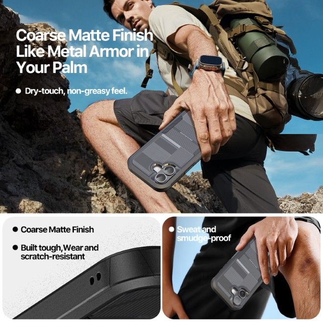 Dux Ducis - iPhone 17 Hülle - Robustes TPU und PC Case - 3m Fallsicher - Shld Series - Umbra Muster