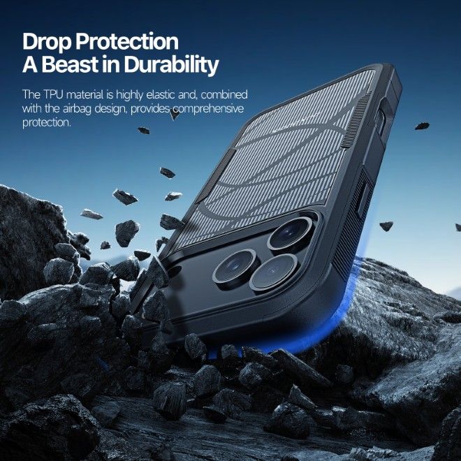 Dux Ducis - iPhone 17 Pro Max Hülle - Robustes TPU und PC Case - 3m Fallsicher - Shld Series - Rhythm Muster