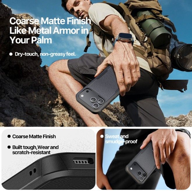 Dux Ducis - iPhone 17 Pro Max Hülle - Robustes TPU und PC Case - 3m Fallsicher - Shld Series - Triangle Muster