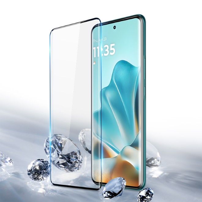 Dux Ducis - Motorola Edge 60 Fusion Schutzglas - aus gehärtetem Glas - Curved - schwarz