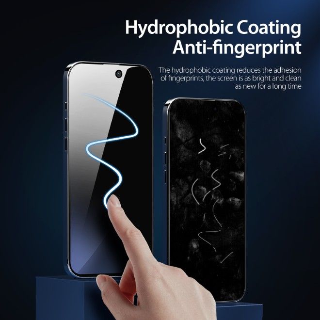 Dux Ducis - iPhone 17 Schutzglas - aus gehärtetem Glas - mit Sichtschutz - Privacy - schwarz