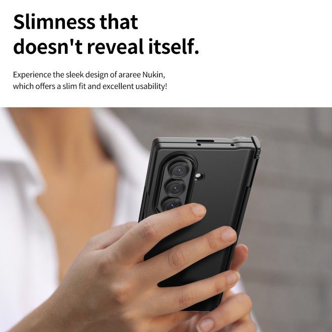 Araree - Samsung Galaxy Z Fold7 Schutzhülle Hardcase - 360 Nukin Series - Made in Korea - schwarz