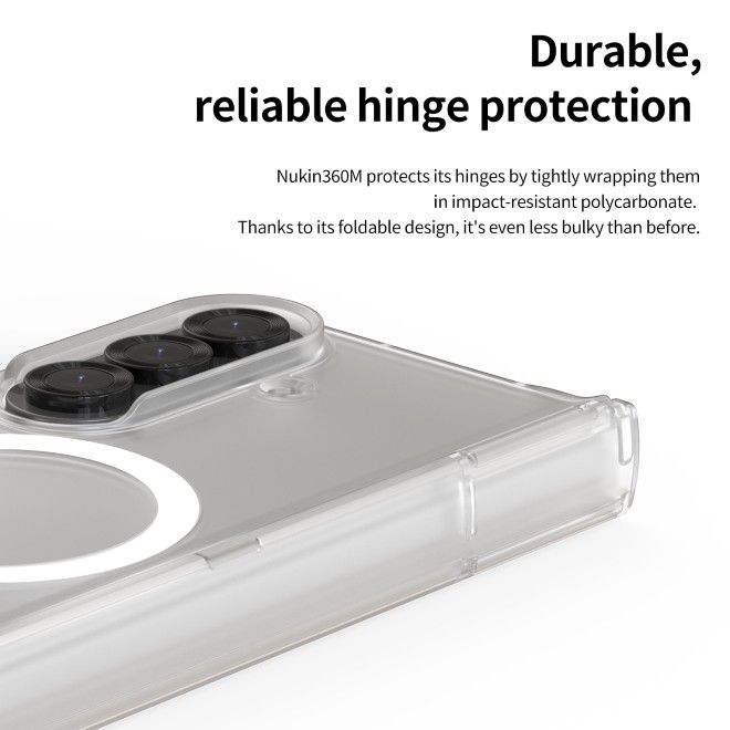 Araree - Samsung Galaxy Z Fold7 Hardcase Hülle - mit MagSafe - Nukin 360 M Series - Made in Korea - transparent