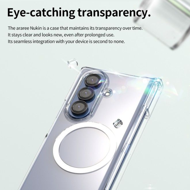 Araree - Samsung Galaxy Z Fold7 Hardcase Hülle - mit MagSafe - Nukin 360 M Series - Made in Korea - transparent