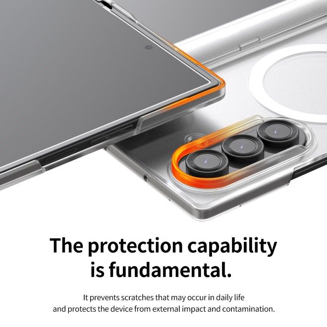 Araree - Samsung Galaxy Z Fold7 Hardcase Hülle - mit MagSafe - Nukin 360 M Series - Made in Korea - transparent