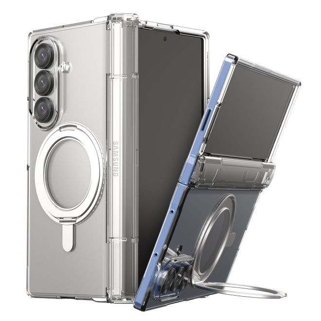 Araree - Samsung Galaxy Z Fold7 Hardcase Hülle - mit MagSafe und Kickstand - Nukin 360 S Series - Made in Korea - transparent