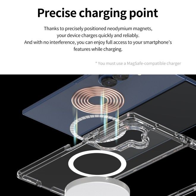 Araree - Samsung Galaxy Z Fold7 Hülle - Case aus TPU und PC - mit MagSafe - Duple M Series -  Made in Korea - transparent