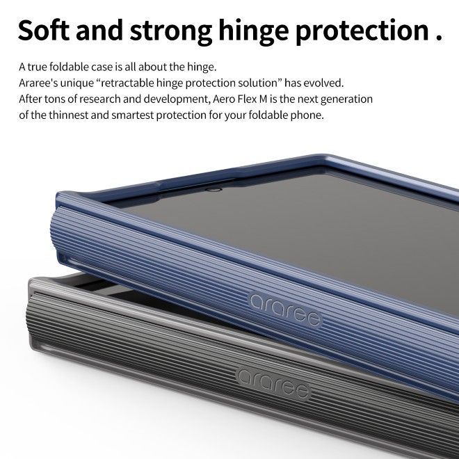 Araree - Samsung Galaxy Z Fold7 Hardcase Hülle - mit MagSafe - Aero Flex M Series - Made in Korea - blau