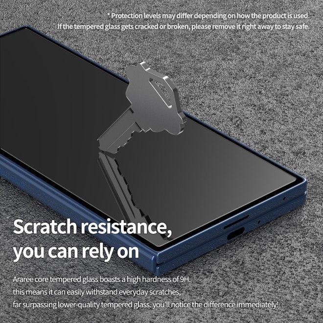 Araree - Samsung Galaxy Z Fold7 Privacy Schutzglas (2pcs) - aus gehärtetem Glas - Core Privacy Series - transparent