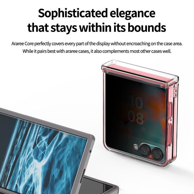 Araree - Samsung Galaxy Z Fold7 Privacy Schutzglas (2pcs) - aus gehärtetem Glas - Core Privacy Series - transparent