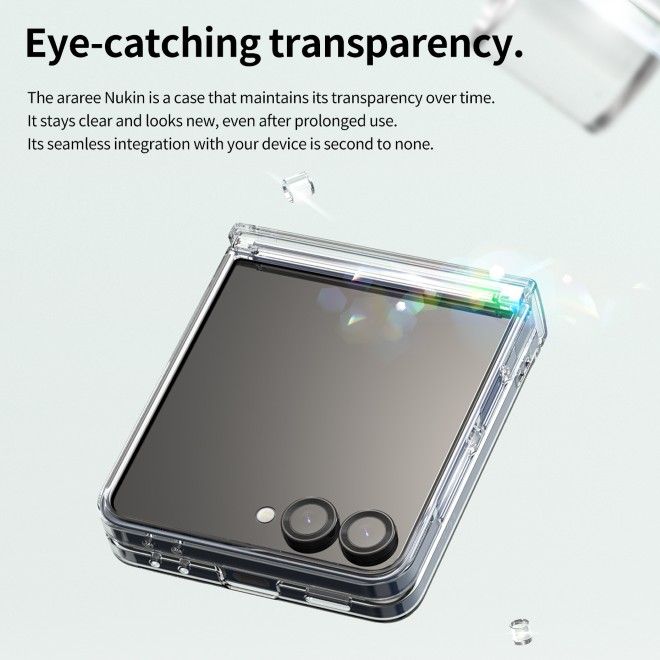 Araree - Samsung Galaxy Z Flip7 Schutzhülle Hardcase - 360 Nukin Series - Made in Korea - transparent
