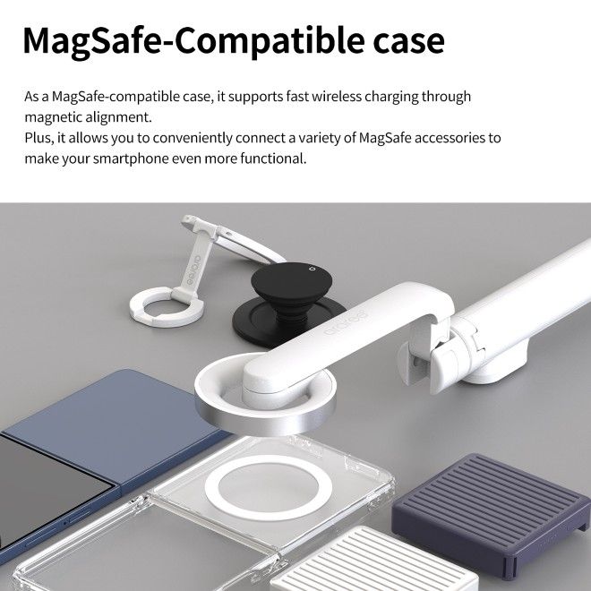 Araree - Samsung Galaxy Z Flip7 Hülle - Case aus TPU und PC - mit MagSafe - Duple M Series -  Made in Korea - transparent