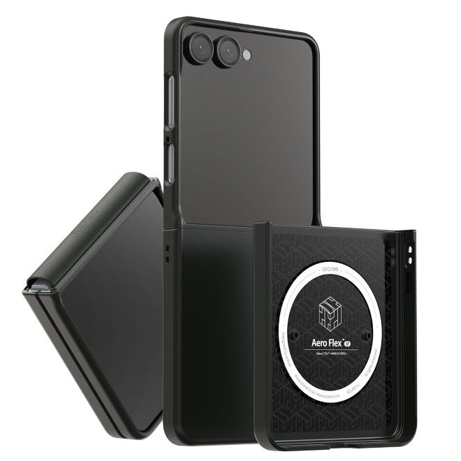 Araree - Samsung Galaxy Z Flip7 Hardcase Hülle - mit MagSafe - Aero Flex M Series - Made in Korea - schwarz