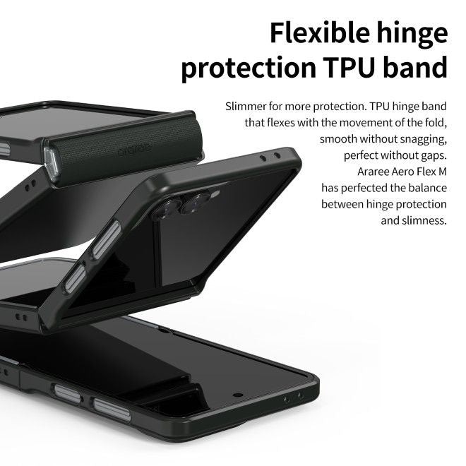 Araree - Samsung Galaxy Z Flip7 Hardcase Hülle - mit MagSafe - Aero Flex M Series - Made in Korea - schwarz