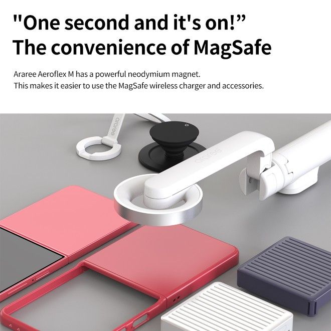 Araree - Samsung Galaxy Z Flip7 Hardcase Hülle - mit MagSafe - Aero Flex M Series - Made in Korea - schwarz