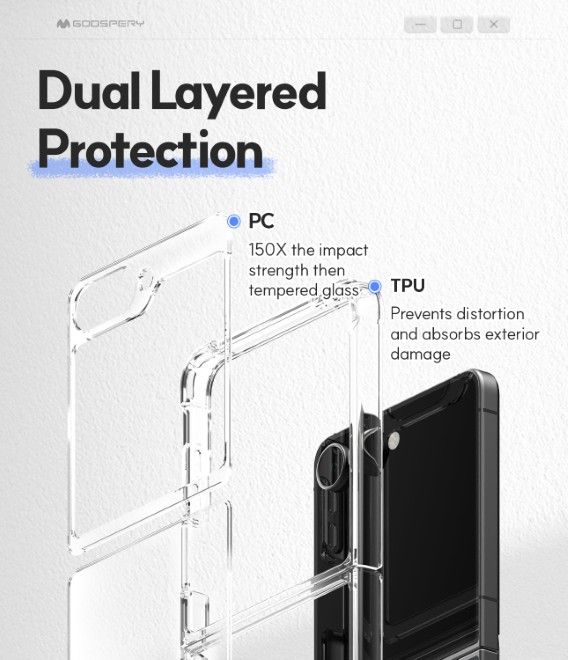 Goospery - Samsung Galaxy Z Flip7 Hülle - Super Protect Case Series - transparent