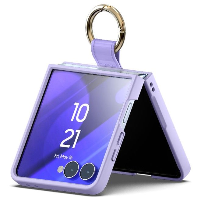 Goospery - Samsung Galaxy Z Flip7 Hülle - Gold Ring Case Series - purpur