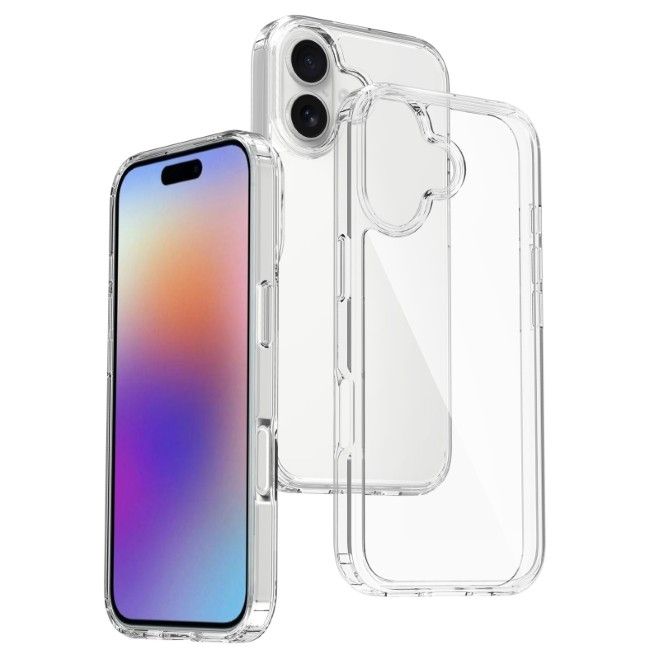 iPhone 17 Hülle (PC / TPU Case) - Polycarbonat Rückseite + TPU Ränder - PureProtect Series - transparent